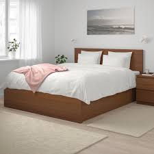 malm ottoman bed brown stained ash veneer 160x200 cm ikea ottoman bed ikea bedroom white apartment room