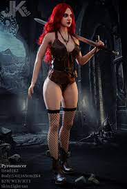 Feuerrotes Haar cosplay tapfere und ritterliche Frau Sex doll für  Virtual-Reality-Erlebnisse - Ruth Reed