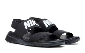 Black And White Nike Sandals Nike Tanjun Sandal Black White Black Nike Slippers Black Sandals Nike Women