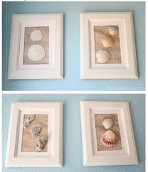 Diy Framed Shell Art Sea Shell Decor Seashell Wall Art Seashell Projects