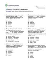 Sentence completion english grammar worksheet for class 3. Choose The Correct Word To Complete The Sentence Lesson Plans Worksheets