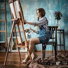 رسمتك حلم داخل الروح طيفك معي في كل أوقاتي art painting photo