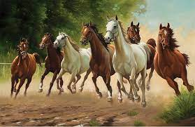 Horses Discussion On Liveinternet Russian Online Diary Service Horses Horse Wallpaper Seven Horses Painting