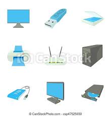 Depending on your windows setup, having the my computer icon on your desktop can be one of the quickest ways to access your primary drive, removable drives, libraries and more. Computer Setup Icons Set Cartoon Style Computer Setup Icons Set Cartoon Illustration Of 9 Computer Setup Icons For Web Canstock