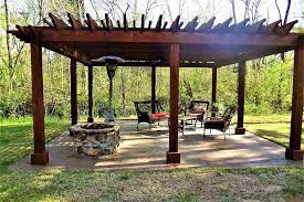 You're using a propane or natural gas fire pit as they burn clean and smokeless unlike wood burning fire pits. Pergola With Fire Pit Backyard Designs Designing Idea