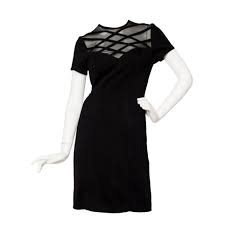 1980s Lanvin Little Black Dress W Structured Mesh Detail In 2020 Mesh Cocktail Dress Dress Up Outfits Dresses