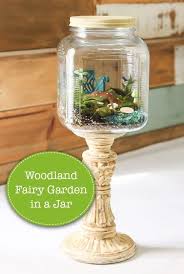 Woodland Fairy Garden In Einem Glas Stil X3