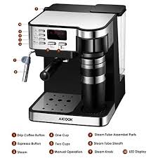 Aicook Espresso And Coffee Machine 3 In 1 Combination 15bar Espresso Machine And Single Serve Coffee Maker Sale Espresso Machines Shop Buymorecoffee Com Single Serve Coffee Makers Espresso Coffee Machine