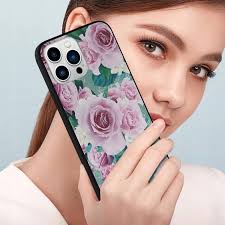 For iPhone 12 Pro Max Flowers Pattern Leather Phone Case(Sky Blue)