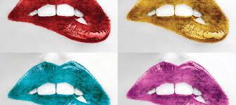 The model is wearing a black hat, which covers her nose and eyes. Lips Art Prints Icanvas