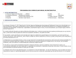 Pide a tu mamá, papá o algún adulto que te acompañe en casa que te apoyen a desarrollar. Calameo Programacion Curricular Anual De Matematica 1Âº Secundaria 2019 Ccesa007