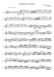 It is originally a song, but it has also been played by many instruments. Beethoven Virus Violin Sheet Music For Violin Solo Musescore Com