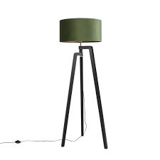 Nous avons ce que vous recherchez. Lampadaire Trepied Noir Avec Abat Jour Vert Et Or 50 Cm Puros Lampeetlumiere