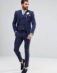 $50 reward for every $500 you spend. Asos Design Asos Design Wedding Super Skinny Suit Jacket In Blue Micro Check Blue Suit Wedding Best Wedding Suits Wedding Suits Men
