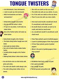 Pin By Prida Lusiawati On English Idioms Pronunciation English Tongue Twisters Tongue Twisters In English