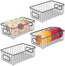 25 bathroom organizers guaranteed to help keep your transforming your bathroom into a place of tranquility takes more than just organizing your hang your hairdryer and brushes in the peripheral holders, while your hair products sit in the metal bin. Buy Mdesign Metal Bathroom Storage Organizer Basket Bin Modern Wire Grid Design For Organization In Cabinets Shelves Closets On Countertops Bedroom Under Sink Small 4 Pack Graphite Gray Online In Indonesia B07pgx88by