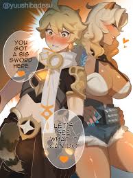 genshin impact, aether (genshin impact), xilonen (genshin impact),  yuushiba, 1boy - R34 Vault