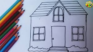 Easy And Simple House Online Drawing Step By Step Online Drawing Classes Art Videos Youtube How to draw a house step by step easy pencil sketch.