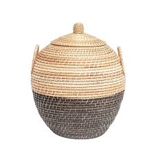 Buy rattan lidded home storage baskets and get the best deals at the lowest prices on ebay! Black And Natural Woven Rattan Basket Fourth Home