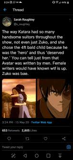 Open the brackets and use the complex object. I Don T Think They Watched The Same Show As The Rest Of Us Thelastairbender