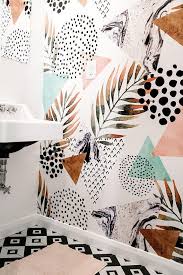 Resume Palm Feuille Papier Peint Couleurs Pastel Peler Etsy Palm Leaf Wallpaper Leaf Wallpaper Room Decor