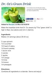 Either way it's delish and super easy to make in just a few short seconds. Dr Oz S Green Drink Detox Juice Recipes Healthy Juice Recipes Dr Oz Recipes