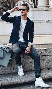 Casual Ways To Wear Jeans To Work Mens Fashion Blazer Mens Fashion Jeans Jeans Blazer Outfit