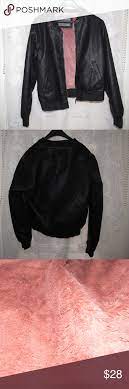 Black Leather Jacket With Pink Fur Inside Black Leather Jacket Pink Fur Leather Jacket