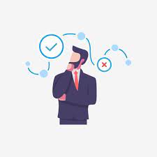 Thinking Male Figure Business Person About Trend Vector And Png Kartun Orang Seni Grafis