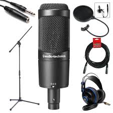 Audio Technica At2050 Multi Pattern Condenser Microphone Studio Bundle