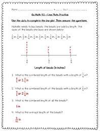 Write the equivalent multiplication sentence. Go Math Practice 5th Grade 9 1 Line Plots By Joanna Riley Tpt