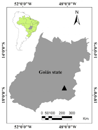 It's a piece of the world captured in the image. Map Of Goias State Gray In Brazil Triangle Represents The Study Download Scientific Diagram