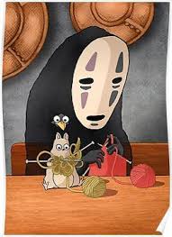Spirited Away Boh And No Face Knitting Poster Spirited Away Art Studio Ghibli Art Ghibli Art