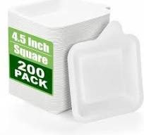 Amazon.com: Elsjoy 200 Pack 4.5 Inch Disposable Paper Plates ...