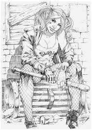 Harley quinn, joker, dc, poison ivy, birds of prey, batman, superhero, dcuharleyquinn, dc universe, margot. Harley Quinn Coloring Pages