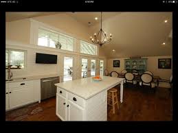 pendant lighting from vaulted kitchen