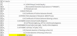 What Is Wrong With My Nut K Factor Calculation Welding