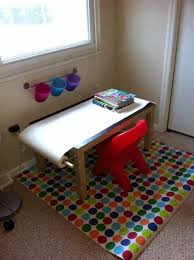Creating A Kid S Art Table From A Bit Of Ikea Style Lack Coffee Table At Originally From Fork Paper Scissors And Ikea H Kids Art Table Art Table Kid Table