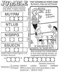Answers.gg is the ultimate stop for all the daily puzzle answers. Jumble Aug 25 2020 Tribstar Com