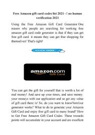 Maybe you would like to learn more about one of these? Free Amazon Gift Card Codes List 2021 No Human Verification 2021 By List Of Unused Amazon Gift Card Codes 2021 Issuu