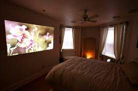 Pin By Leila Savrasova On Bedroom Home Projector In Bedroom Bedroom Layouts Master Bedroom