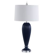 32 5 Delphine Glass Crystal Led Table Lamp Navy Blue Includes Energy Efficient Light Bulb Jonathan Energy Efficient Light Bulbs Led Table Lamp Table Lamp