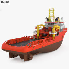 3d Model Of Anchor Handling Tug Supply Vessel In 2020 Tug Model Ships Vessel