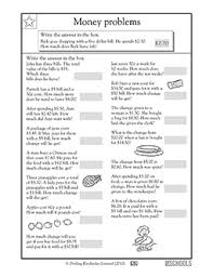 Worksheets Word Lists And Activities Greatschools Money Word Problems Money Math Word Problems