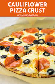 Cauliflower Pizza Crust Recipe Life Made Simple Recipe Pizza Crust Recipes Food