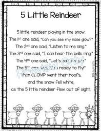 5 Little Reindeer Printable Christmas Poem For Kids With Numerals Christmas Poems Christmas Concert Ideas Winter Poems