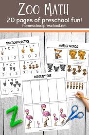 Free Printable Zoo Math Worksheets For Preschoolers Preschool Math Worksheets Math Activities Preschool Preschool Math