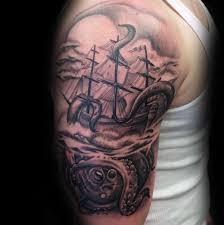 Kraken tattoo black ink back tattoo. Tribal Tattoos X April 1976