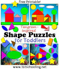 Puzzles can help kids develop fine motor skills while they exercise critical and logical thinking muscles. Tangram Shape Puzzles For Toddlers Shape Puzzles Puzzles For Toddlers Kids Learning