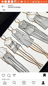 Pin Oleh Quyen Huỳnh Nguyễn Di Fashion Desing Gambar Mode Sketsa Cara Menggambar
